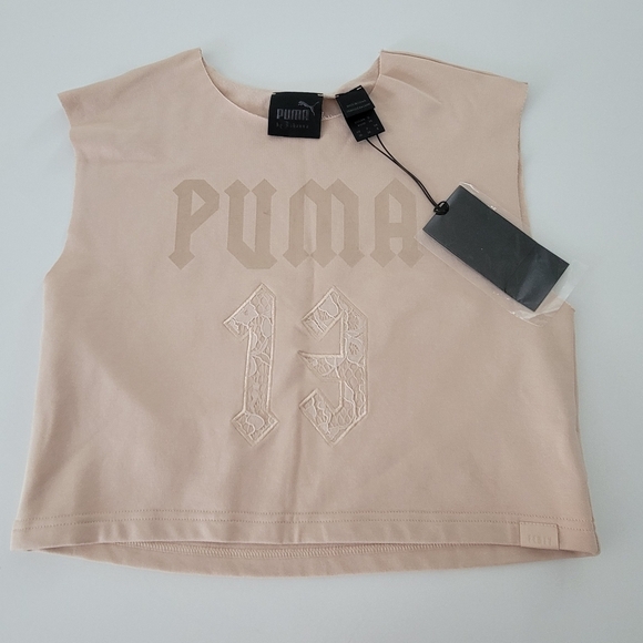 Puma x Fenty  NWT Nude Cropped logo tank . - Picture 2 of 9